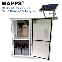 120 Watt 24VDC 99Ahr Class 1 Division 2 Solar Panel System
