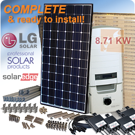 8.71 KW LG NeON 2 LG335N1C-A5 SolarEdge Solar System