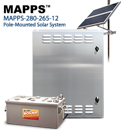 280 Watt 12VDC 265Ahr Battery Enclosure Solar Power System