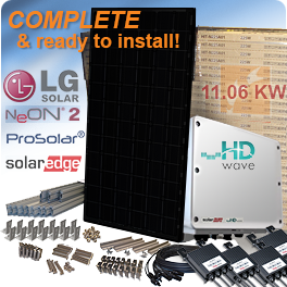 11.06 KW NeON 2 Black LG335N1K-V5 Solar Panel System