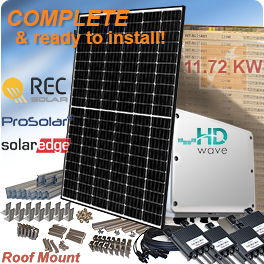 11.72kW REC Alpha REC355AA Residential Solar System