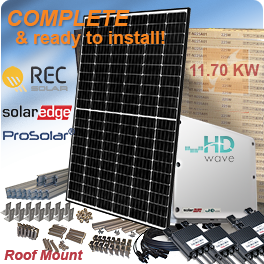 11.7kW REC N-PEAK REC325NP Residential Solar System