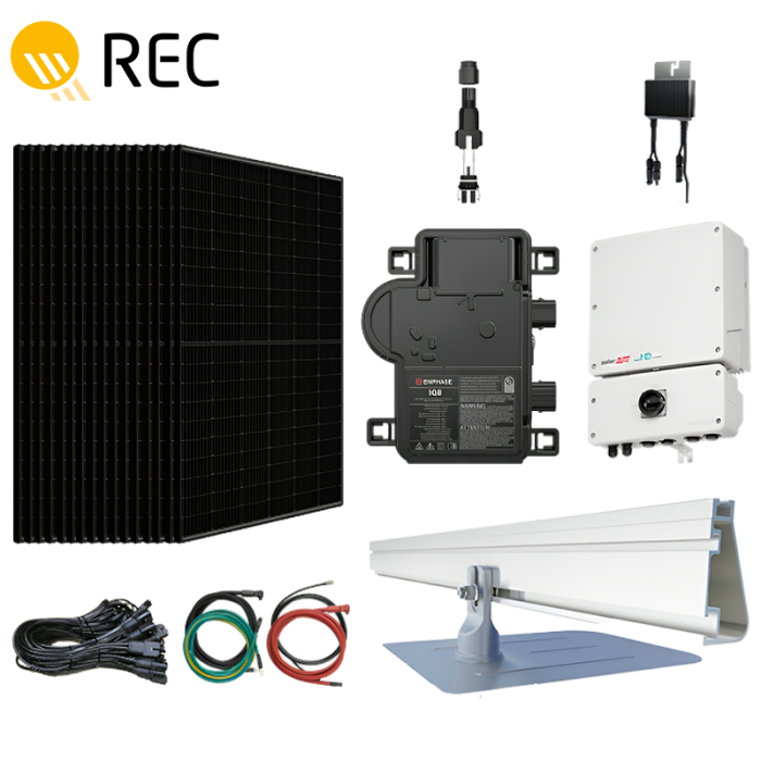 12.3 KW REC 410W Residential Sloped & Flat Roof Solar Systems