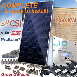 12.6kW CS3U-350P Ground Mounted 144-cell Canadian Solar Panel System