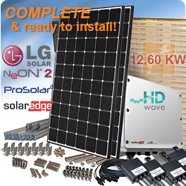 12.6 KW NeON 2 LG350N1C-V5 Residential Solar System