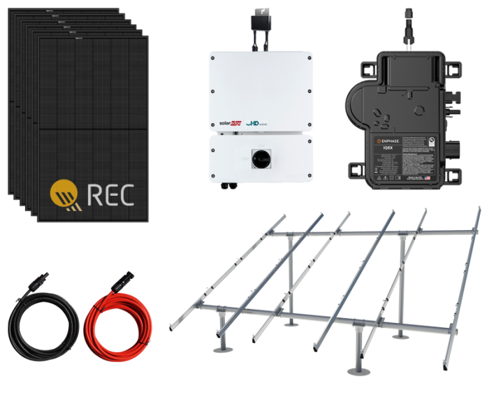 12.8 KW REC400AA Ground Mounted Solar System