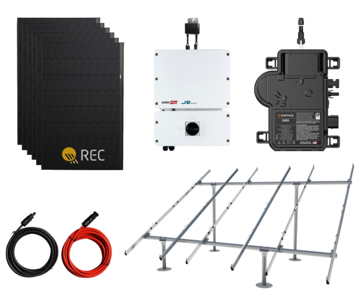 13.12 KW REC410AA Pure-R Ground Mounted Solar System