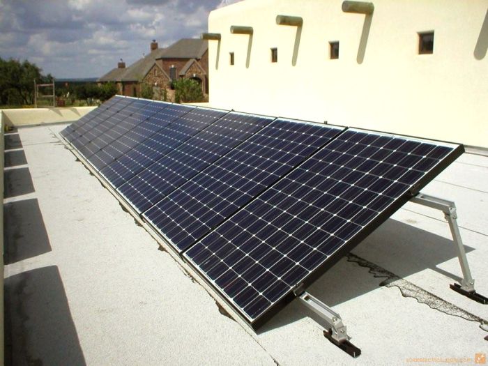 4 KW Sanyo Flat Roof Solar System w/ Tilt-up Kit