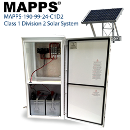 190 Watt 24VDC 99Ahr Class 1 Div 2 Solar System