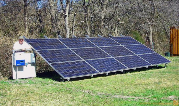 2 KW Backyard Ground Mounted Solar System - Dallas