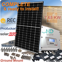 7.68kW N-PEAK REC320NP Ground-Mount Low-Priced Solar Panel System