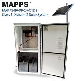 80 Watt 24VDC 99Ahr Class 1 Division 2 Solar Power System