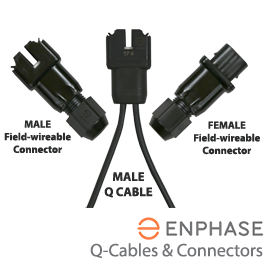 Enphase Q Cable & Field-Wireable Connectors for IQ Microinverters