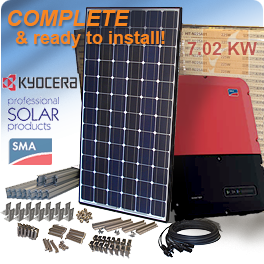 Kyocera KU270-6MCA Grid-Tie Solar System - 7.02 KW - Wholesale