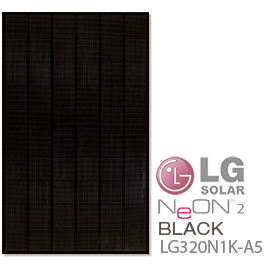 LG LG320N1K-A5 320W NeON 2 Black Solar Panel - Low Price