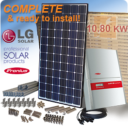 10.8 KW NeoN Solar Panel System w/ 300 Watt Modules - Wholesale