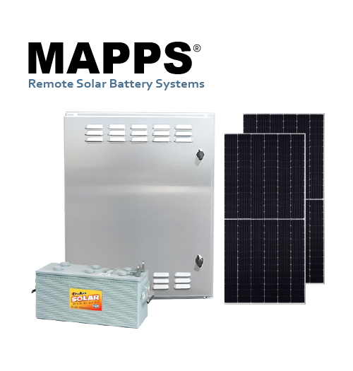 MAPPS 300 Watt 12VDC 265Ahr Pole-Mounted Solar Battery System