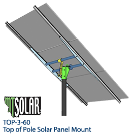  MT Solar 3x 60-cell Solar Panel Top of Pole Mount - TOP-3-60