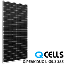 Q CELLS Q.PEAK DUO L-G5.3 385 385W Solar Panel - Low Price