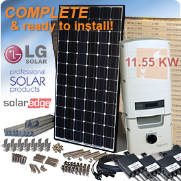 Residential 11.55 KW LG NeON R LG350Q1C-A5 Solar Panel System