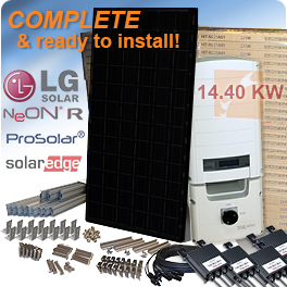 14.4kW Residential LG NeON R Solar System