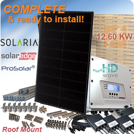 12.6kW Solaria PowerXT 350R-PD Roof-Mounted Solar System