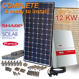 Sharp 12 KW solar system Fronius IG Plus 11.4