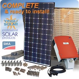 6.5 KW Solar System w/ 26 YL250-29b Solar Modules