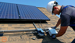 Enphase IQ8 microinverter solar contractor installing