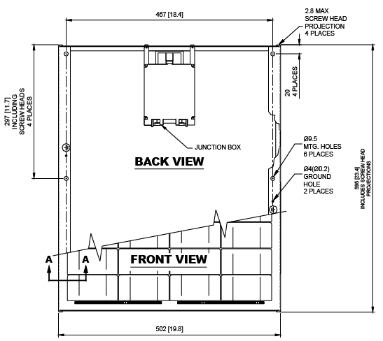 BP Solar BPSX330J dimensions