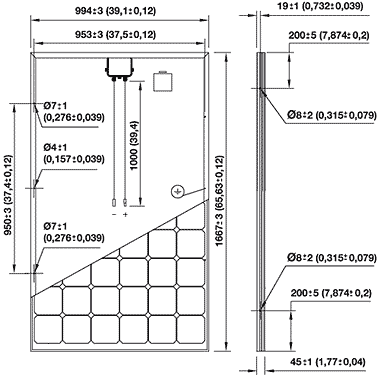 Isofoton ISF-245 Dimensions