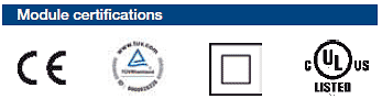 Isofoton ISF-245 Certifications