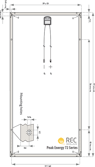 REC265PE-(US) BLK Dimensions