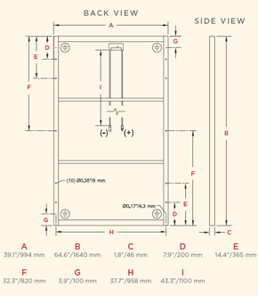 Sharp NU-U230F3 Dimensions