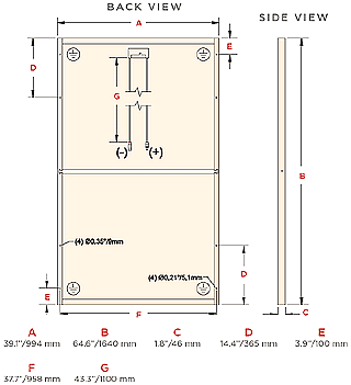 Sharp ND-230UCJ Dimensions