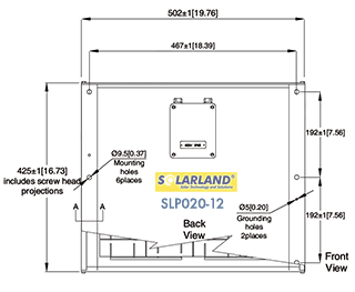 SLP020-12 Dimensions