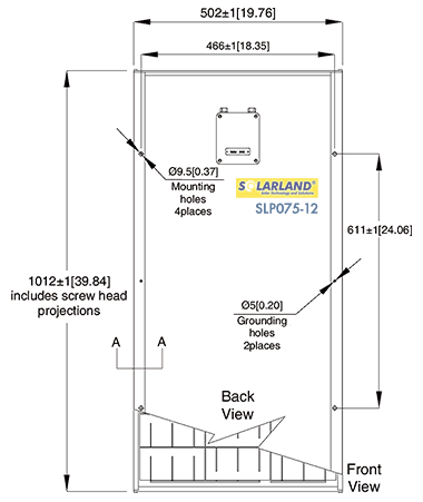 SLP075-12 Dimensions