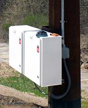 two solar battery enclosures in parallel