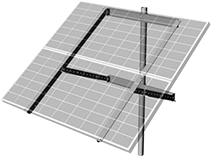 SPM2 mount for two solar panels