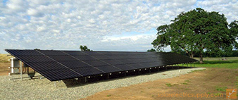 REC ground mount n-Peak solar panel system