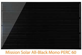 Mission Solar Mono PERC all-black solar panel for system
