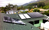 4400 DC watt Sanyo HIP-N220A01  Roof Mounted Solar System installed in Hawaii by JAM Electrical, INC.