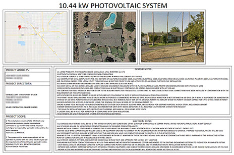 solar system permit site plan