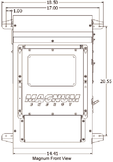 Magnum E-Panel Front Dimensions