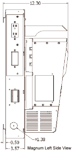 Magnum E-Panel Left Dimensions