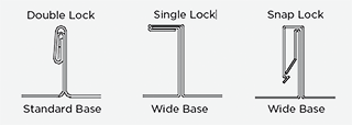 metal seam clamp type profile