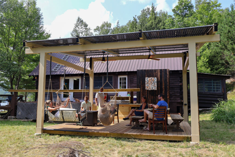 Residential solar pergola installation