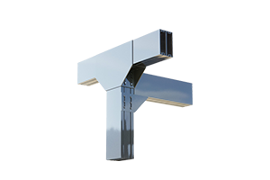 T-junction frame connector for structural beam connections