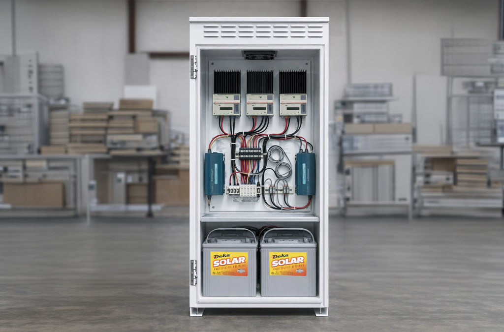 Deka Solar Gel battery Wi-Fi enclosure installation