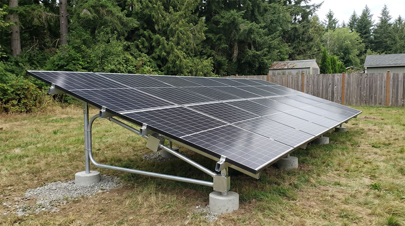 Residential ground mount solar system package